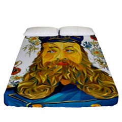 Vincent Van Gogh Cartoon Beard Illustration Bearde Fitted Sheet (california King Size) by Sudhe