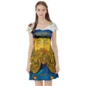 Vincent Van Gogh Cartoon Beard Illustration Bearde Short Sleeve Skater Dress View1