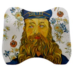 Vincent Van Gogh Cartoon Beard Illustration Bearde Velour Head Support Cushion by Sudhe