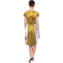 Vincent Van Gogh Cartoon Beard Illustration Bearde Cap Sleeve Midi Dress View2