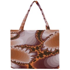 Fractal Pattern Shades Of Brown Mini Tote Bag by Pakrebo