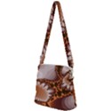 Fractal Pattern Shades Of Brown Zipper Messenger Bag View2