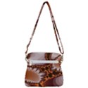 Fractal Pattern Shades Of Brown Zipper Messenger Bag View3