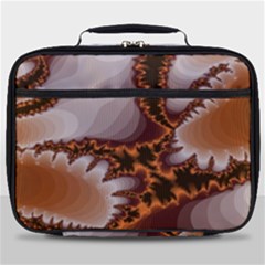 Fractal Pattern Shades Of Brown Full Print Lunch Bag by Pakrebo