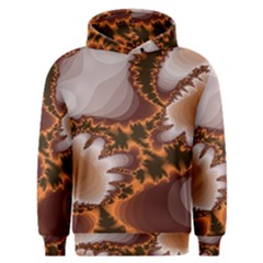 Fractal Pattern Shades Of Brown Men s Overhead Hoodie by Pakrebo