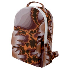 Fractal Pattern Shades Of Brown Flap Pocket Backpack (small) by Pakrebo