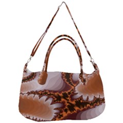 Fractal Pattern Shades Of Brown Removal Strap Handbag