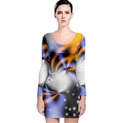 Supernova Space Star Long Sleeve Velvet Bodycon Dress by Pakrebo