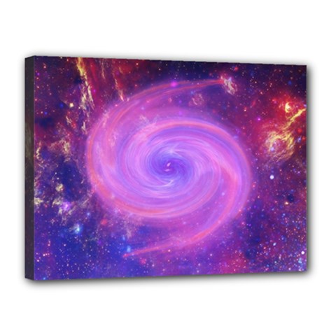 Spiral Strudel Galaxy Eddy Fractal Canvas 16  X 12  (stretched) by Pakrebo