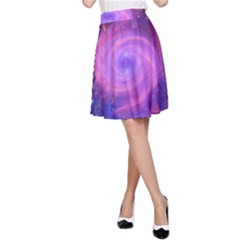 Spiral Strudel Galaxy Eddy Fractal A-line Skirt by Pakrebo