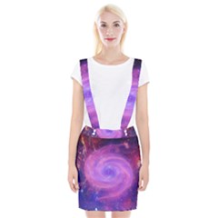 Spiral Strudel Galaxy Eddy Fractal Braces Suspender Skirt by Pakrebo