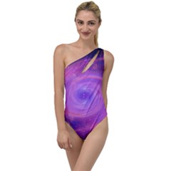 Spiral Strudel Galaxy Eddy Fractal To One Side Swimsuit by Pakrebo