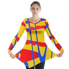 Graphic Design Graphic Design Long Sleeve Tunic  by Pakrebo