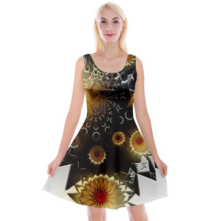 Star Mystical Fantasy Reversible Velvet Sleeveless Dress