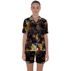 Star Mystical Fantasy Satin Short Sleeve Pyjamas Set by Pakrebo