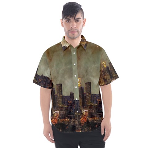 Big City Anorama Men s Short Sleeve Shirt by Pakrebo