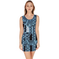 Circuit Pcb Tile Tiling Computer Bodycon Dress by Pakrebo