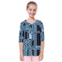 Circuit Pcb Tile Tiling Computer Kids  Quarter Sleeve Raglan Tee View1