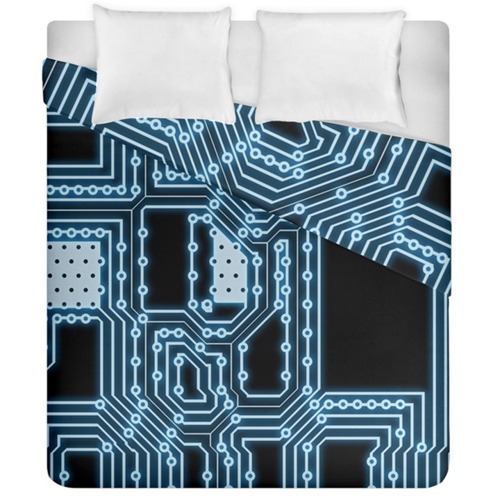 Circuit Pcb Tile Tiling Computer Duvet Cover Double Side (California King Size)