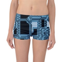 Circuit Pcb Tile Tiling Computer Reversible Boyleg Bikini Bottoms by Pakrebo