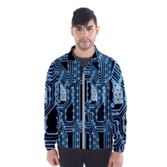 Circuit Pcb Tile Tiling Computer Men s Windbreaker by Pakrebo