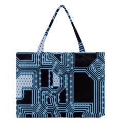 Circuit Pcb Tile Tiling Computer Medium Tote Bag by Pakrebo