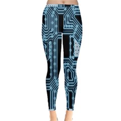 Circuit Pcb Tile Tiling Computer Inside Out Leggings by Pakrebo