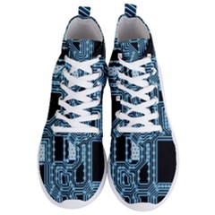 Circuit Pcb Tile Tiling Computer Men s Lightweight High Top Sneakers by Pakrebo