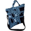 Circuit Pcb Tile Tiling Computer Fold Over Handle Tote Bag View1