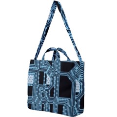 Circuit Pcb Tile Tiling Computer Square Shoulder Tote Bag by Pakrebo