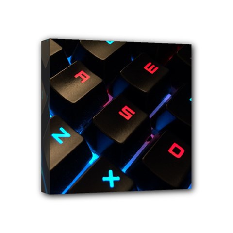 Keyboard Gamer Computer Technology Mini Canvas 4  X 4  (stretched) by Pakrebo