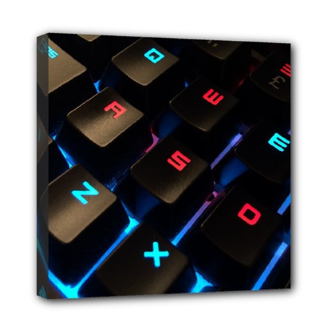 Keyboard Gamer Computer Technology Mini Canvas 8  X 8  (stretched) by Pakrebo