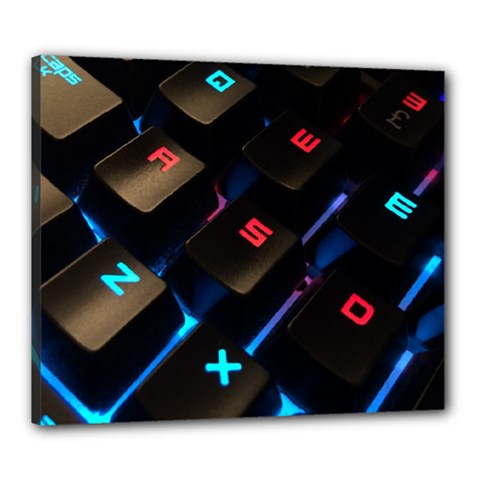 Keyboard Gamer Computer Technology Canvas 24  X 20  (stretched) by Pakrebo