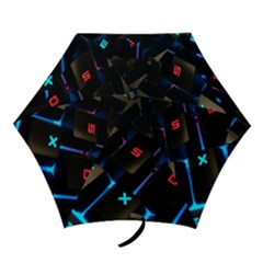 Keyboard Gamer Computer Technology Mini Folding Umbrellas by Pakrebo