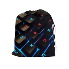 Keyboard Gamer Computer Technology Drawstring Pouch (xl) by Pakrebo