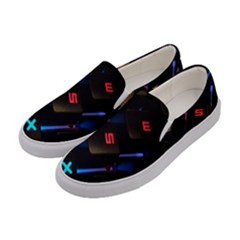 Keyboard Gamer Computer Technology Women s Canvas Slip Ons by Pakrebo