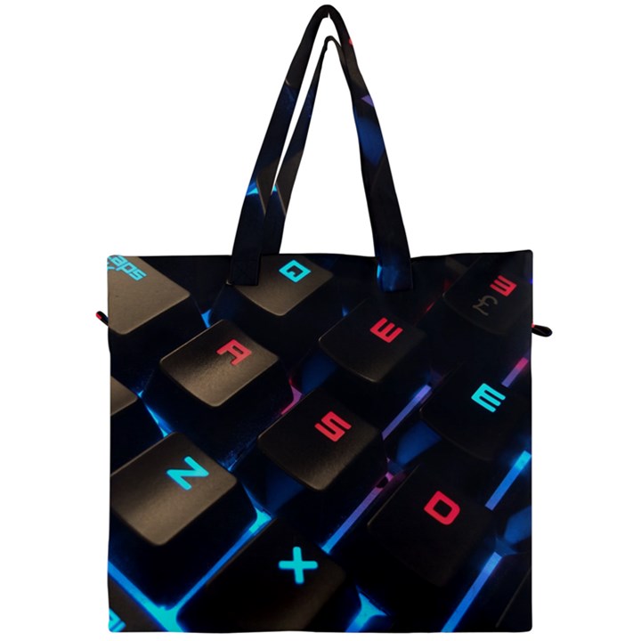 Keyboard Gamer Computer Technology Canvas Travel Bag