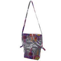 Flora Entwine Fractals Flowers Folding Shoulder Bag by Pakrebo