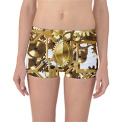 Cogs Gears Tiling Cogwheel Boyleg Bikini Bottoms by Pakrebo