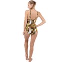 Cogs Gears Tiling Cogwheel High Neck One Piece Swimsuit View2