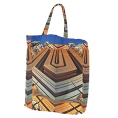 Stadium Fractal The Future Giant Grocery Tote by Pakrebo