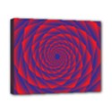 Fractal Rose Blue Red Canvas 10  x 8  (Stretched) View1