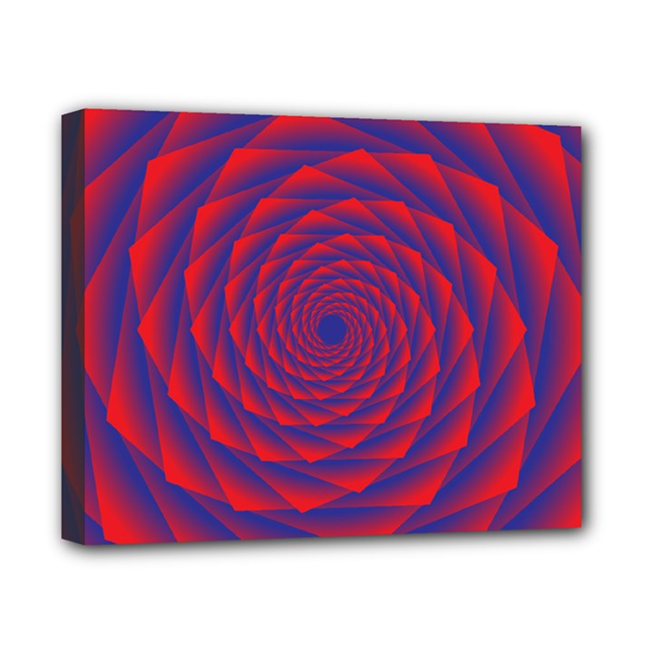 Fractal Rose Blue Red Canvas 10  x 8  (Stretched)