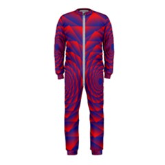 Fractal Rose Blue Red Onepiece Jumpsuit (kids) by Pakrebo