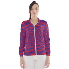 Fractal Rose Blue Red Women s Windbreaker by Pakrebo