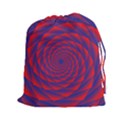 Fractal Rose Blue Red Drawstring Pouch (XXL) View1