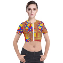 Graphic Design Graphic Design Short Sleeve Cropped Jacket