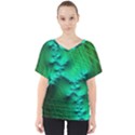 Fractal Maths Design Backdrop V-Neck Dolman Drape Top View1