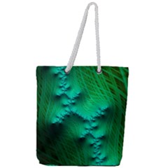 Fractal Maths Design Backdrop Full Print Rope Handle Tote (large) by Pakrebo