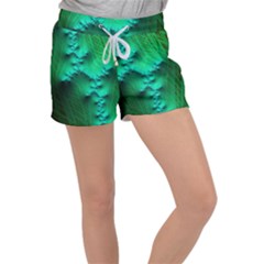 Fractal Maths Design Backdrop Women s Velour Lounge Shorts by Pakrebo